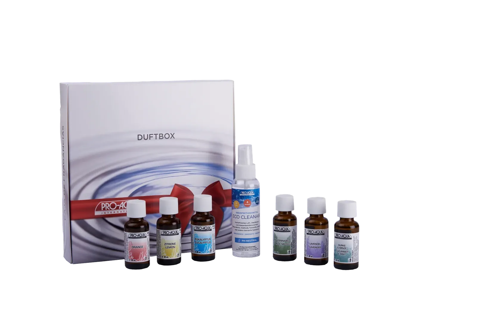 Pro-Aqua Duftbox mit Duftölen und Eco CleanAir